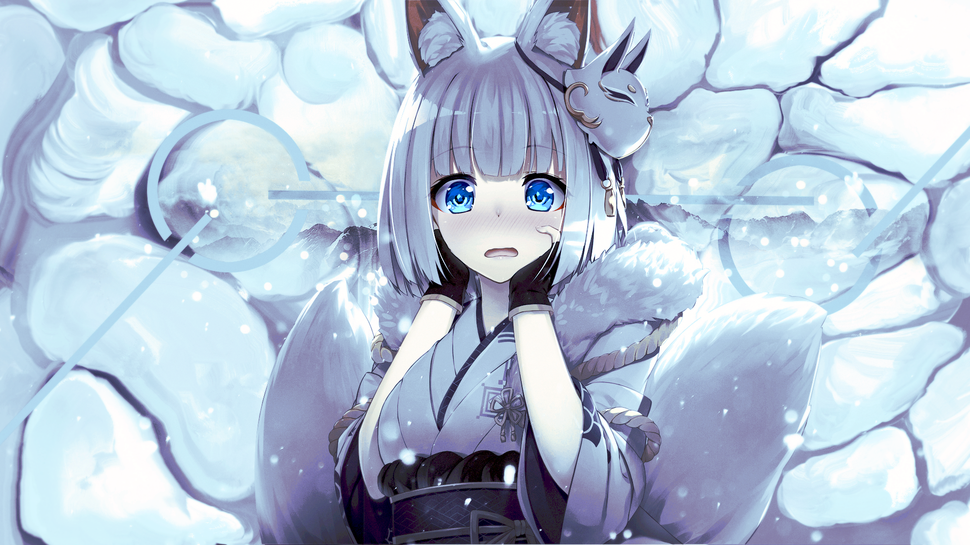 These Sigs Were Selected From 10% Of All My Purchased - Anime Girl With White Hair And Blue Eyes Neko , HD Wallpaper & Backgrounds