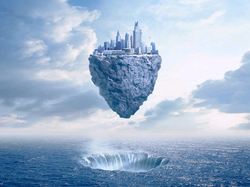 Tribute To Rene Magritte, Surreal Art, Photo Manipulation, - Floating City , HD Wallpaper & Backgrounds