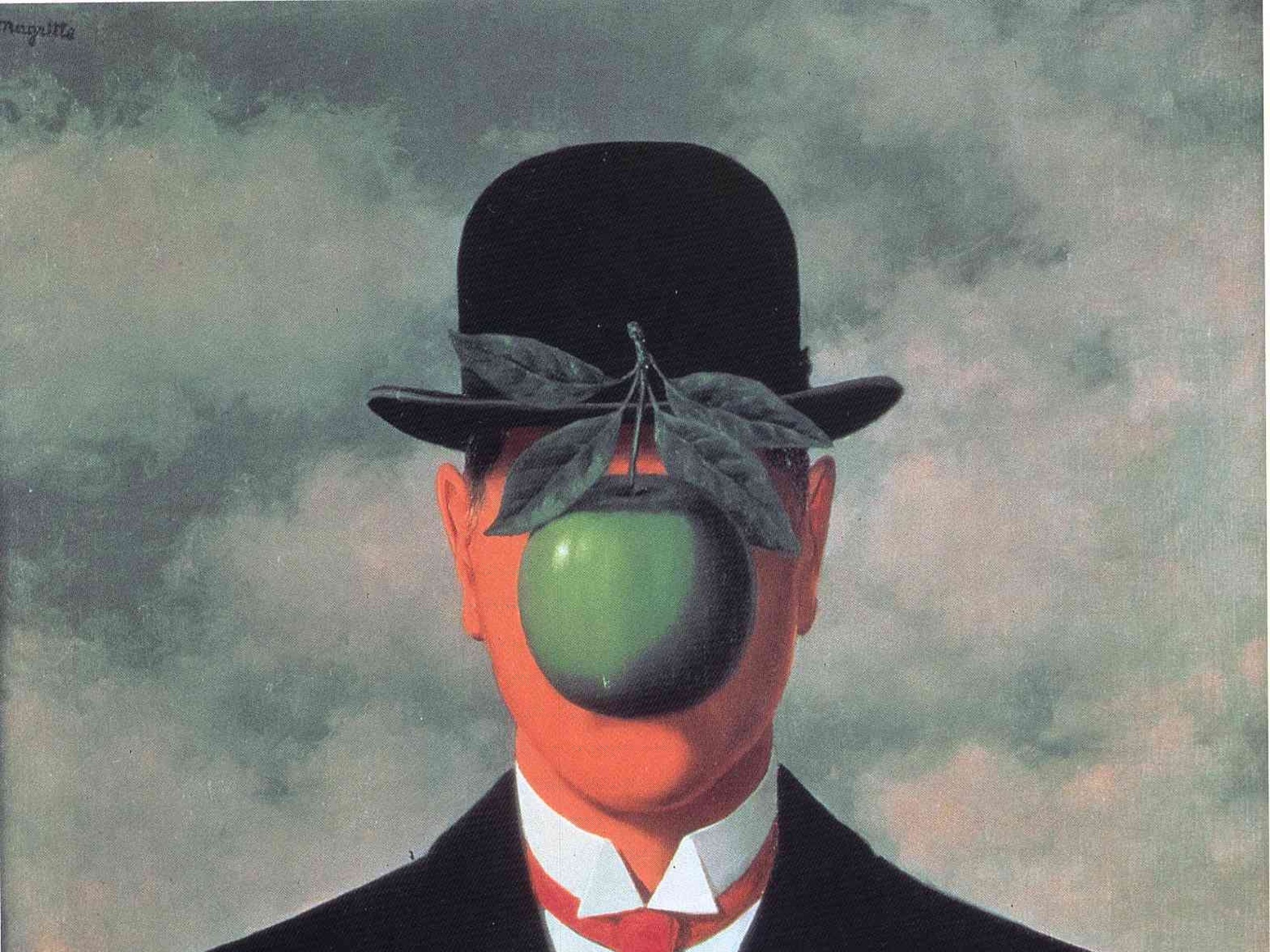 Rene Magritte Son Of Man Wallpaper Art Hd Wallpaper - Easy Rene Magritte Paintings , HD Wallpaper & Backgrounds