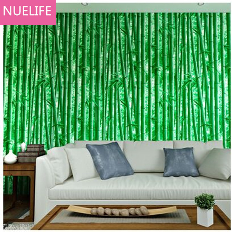 53x10m 3d Green Bamboo Pattern Thickened Pvc Wallpaper - Wallpaper , HD Wallpaper & Backgrounds