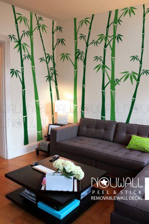 Removable Bamboo Wall Decal ,tree Wall Decals Wall - Bamboo Tree Wall Sticker , HD Wallpaper & Backgrounds