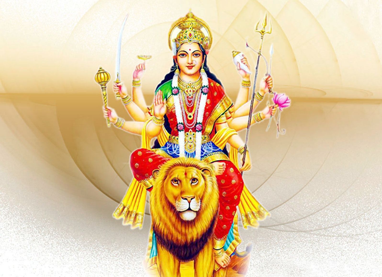 Sherawali Durga Mata Wallpaper - Maa Durga Image Hd , HD Wallpaper & Backgrounds