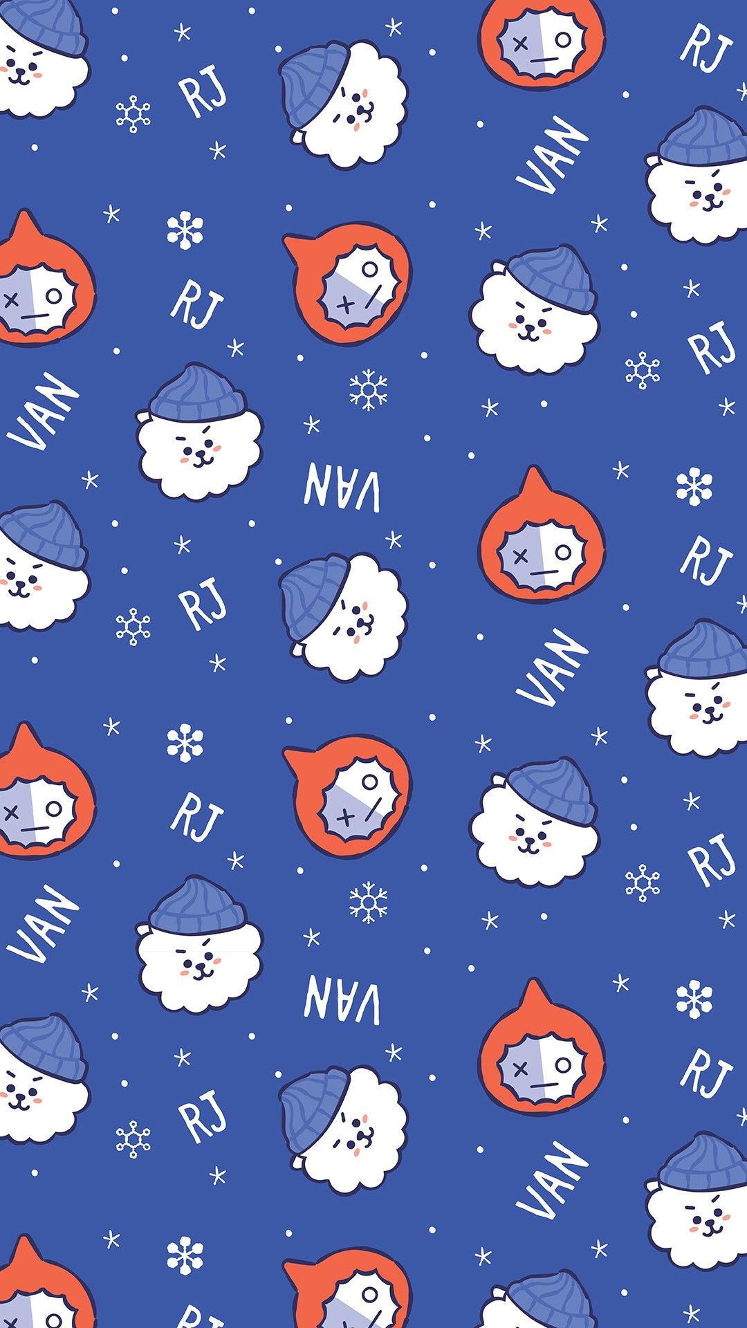#rj #van #let It Snow #wallpaper #hd #lockscreen #linefriends - Bt21 Christmas , HD Wallpaper & Backgrounds
