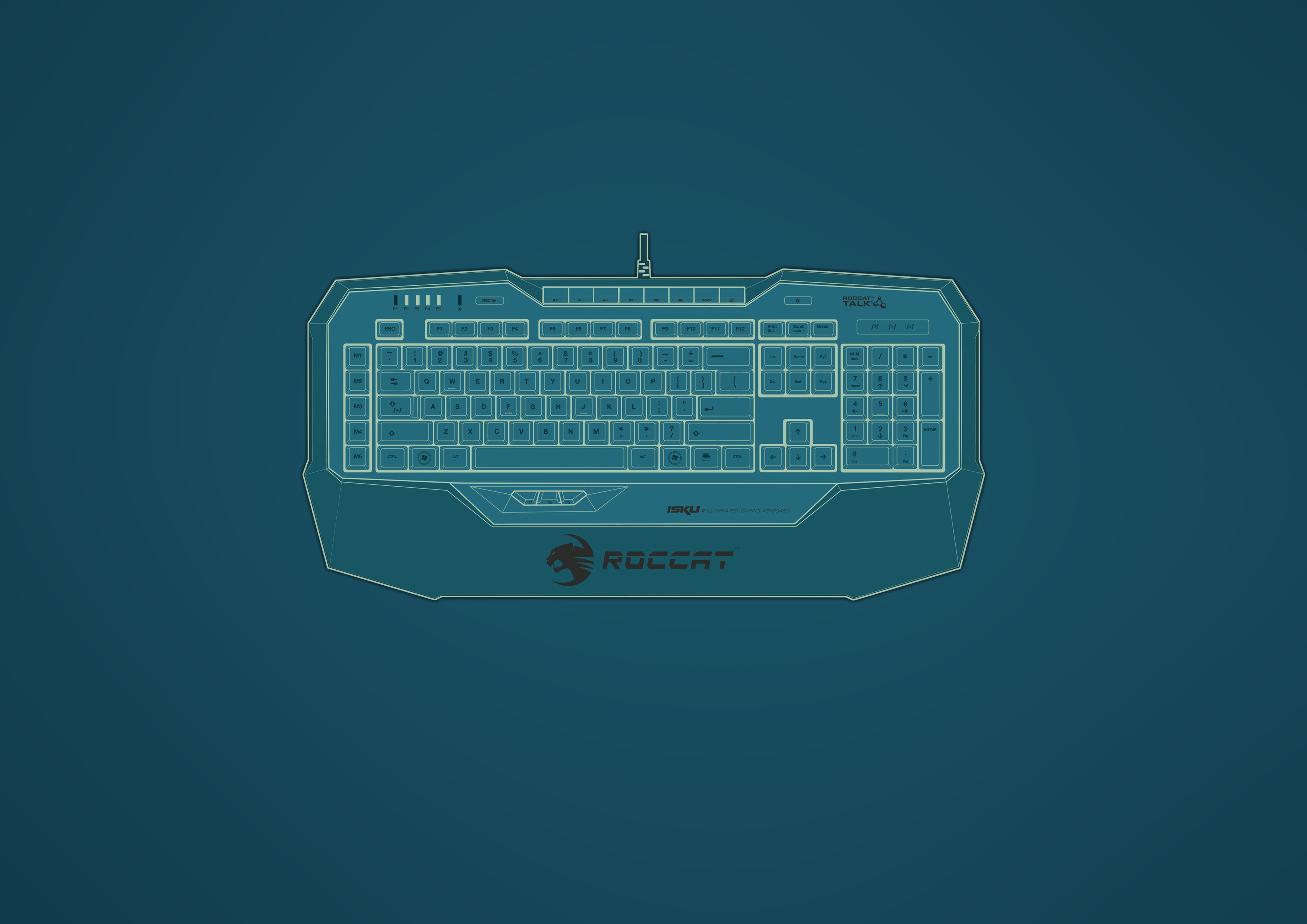 Roccat Minimalism Isku Wallpaper And Background - Display Device , HD Wallpaper & Backgrounds