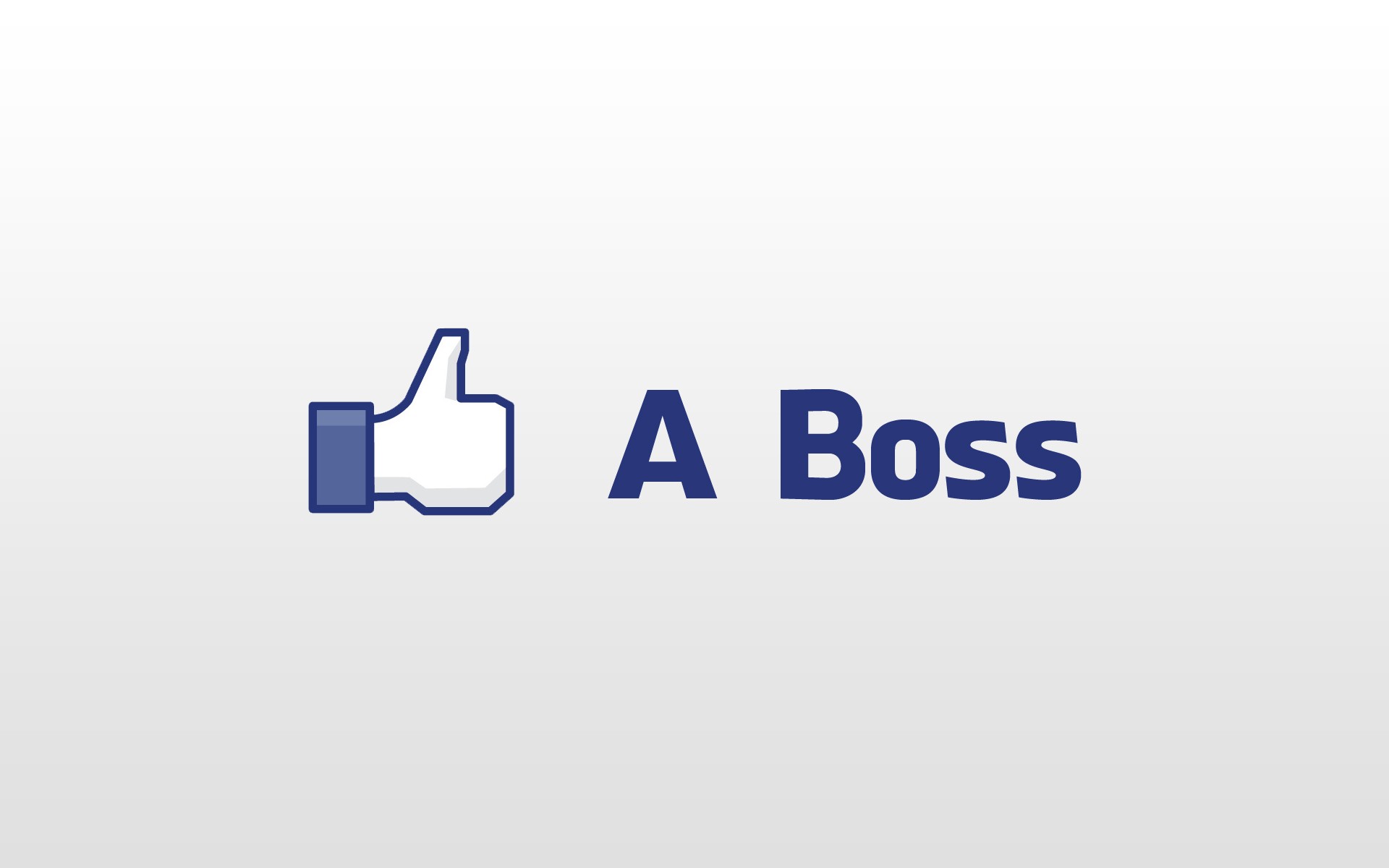 Minimalistic, Facebook, Boss, Thumbs, Up, White, Background, - Like A Boss Thumbs Up , HD Wallpaper & Backgrounds