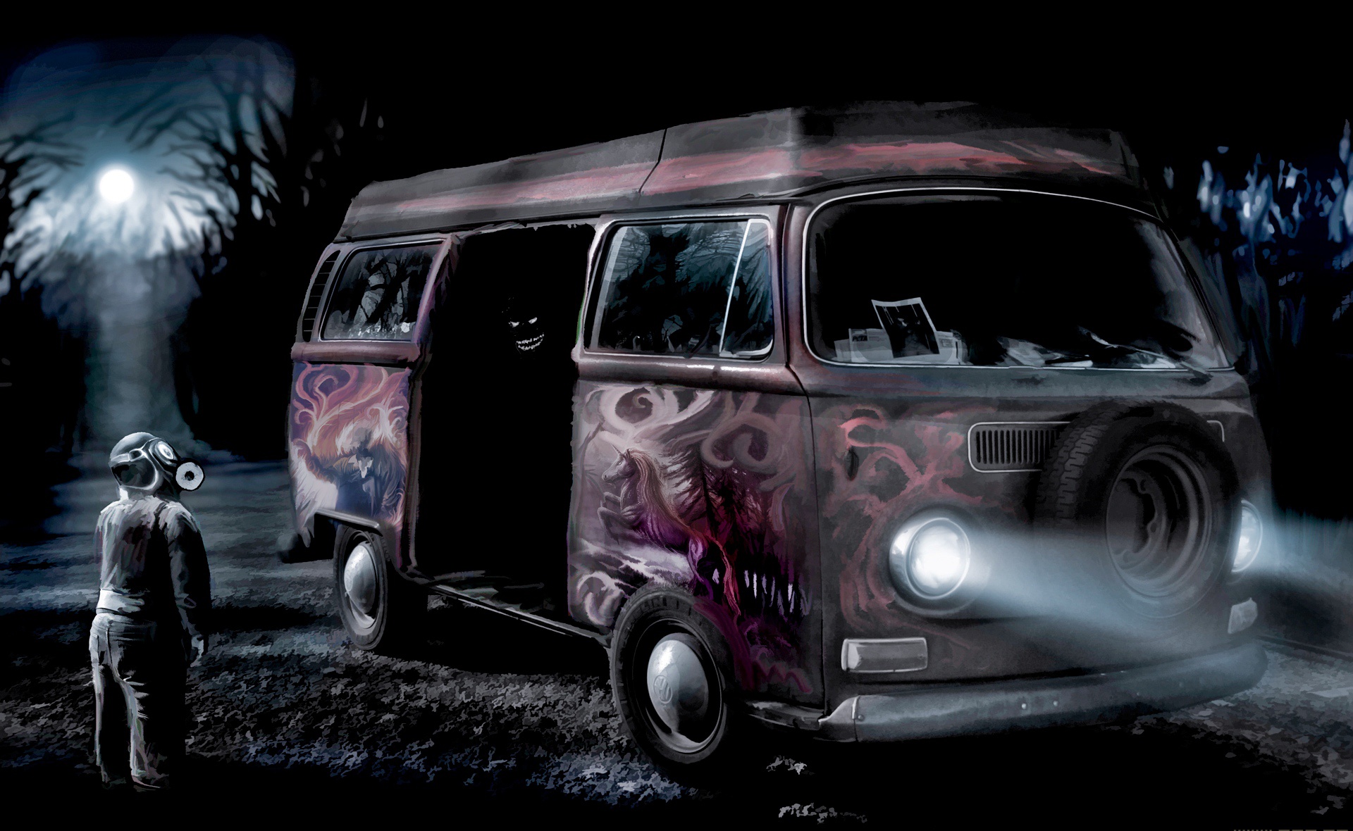 Wallpaper Mask, Bus, Do Not Procure Confectionary From - Romantically Apocalyptic , HD Wallpaper & Backgrounds