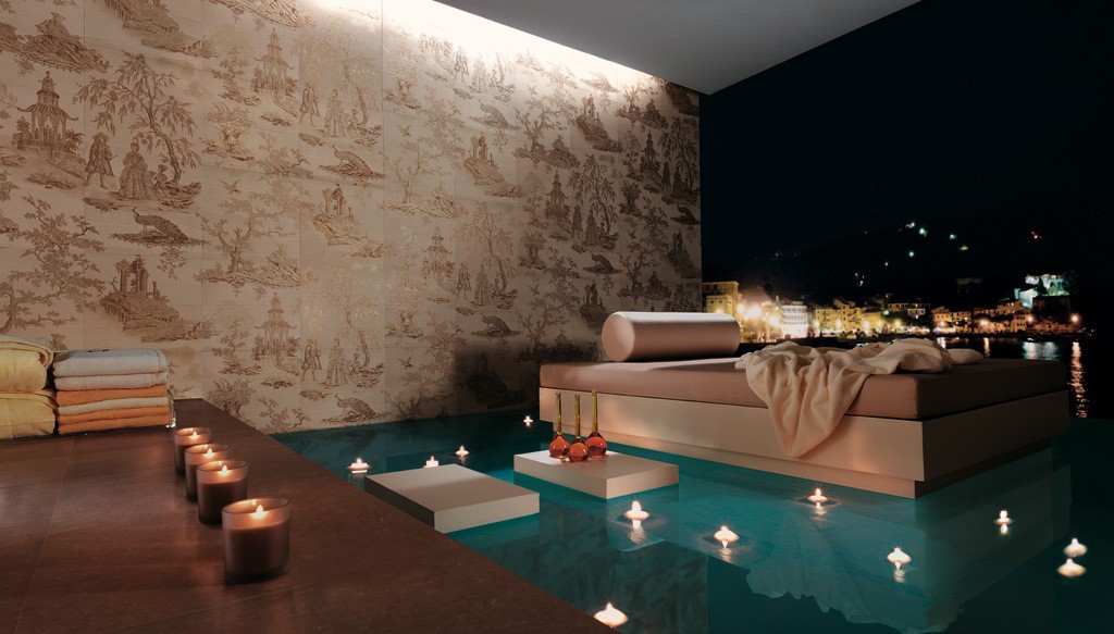 Romantic Bedroom Wallpaper Design - Salle De Bain De Riche , HD Wallpaper & Backgrounds