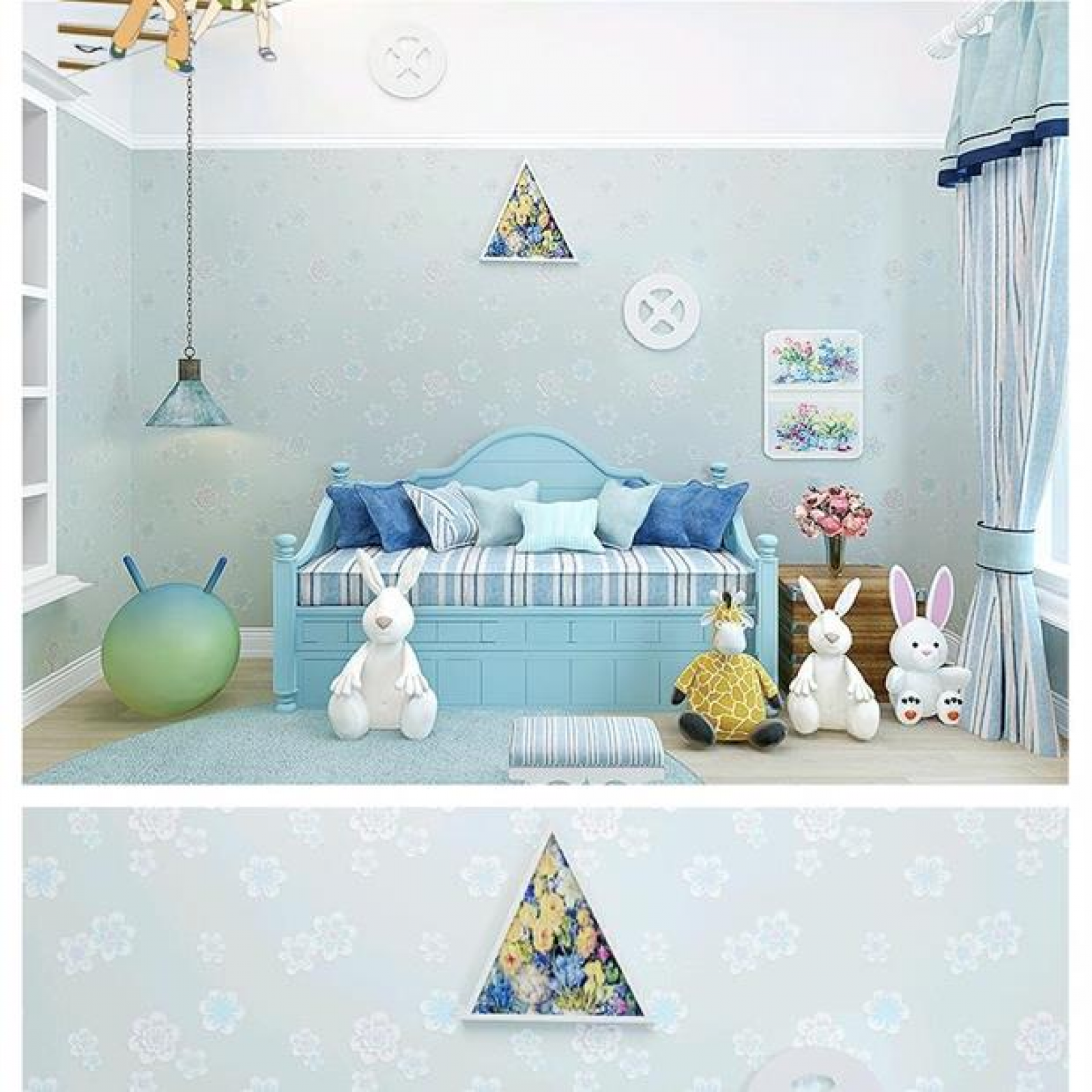 3d Floral Girls Wallpaper For Children Bedroom Non-woven - Bedroom , HD Wallpaper & Backgrounds
