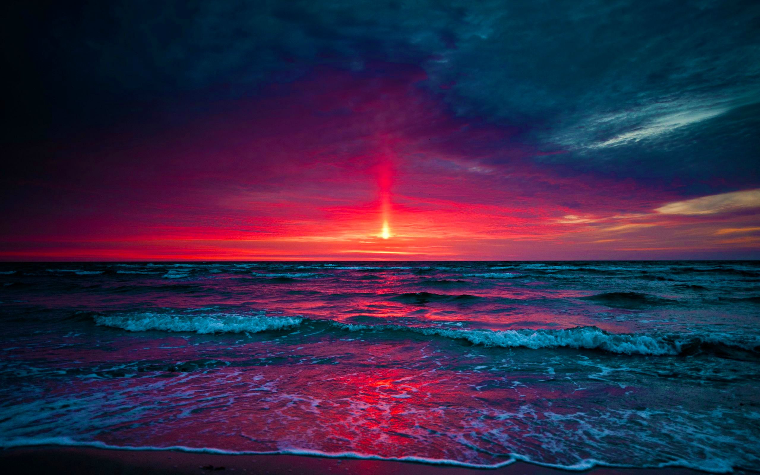 Purple Sea Sunset Wallpaper - High Resolution Sunset Hd , HD Wallpaper & Backgrounds