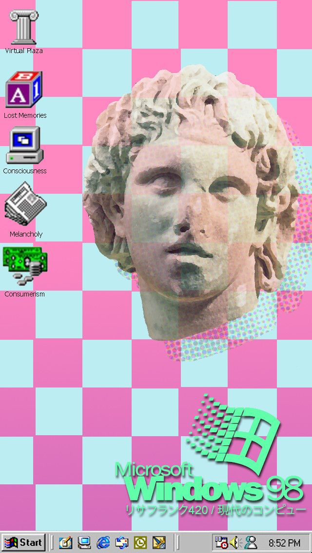 Windows 98 Vaporwave Wallpaper For Iphone - Aesthetic Windows 98 Iphone , HD Wallpaper & Backgrounds