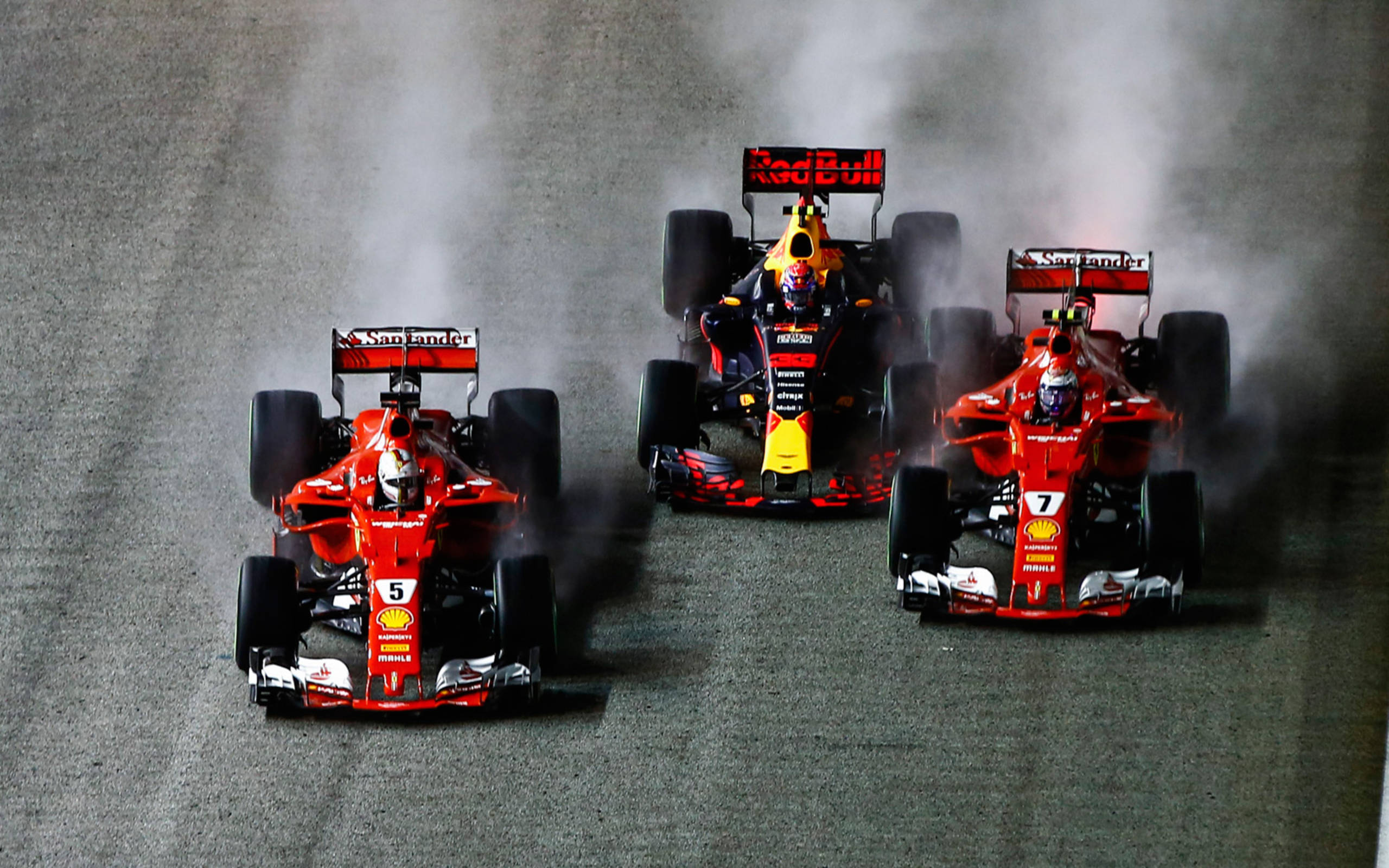 Mercedes' Niki Lauda Blames Sebastian Vettel For Formula - F1 Singapore 2017 Crash , HD Wallpaper & Backgrounds