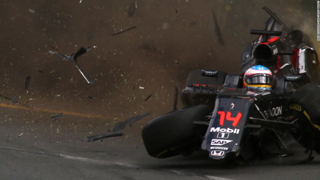 Spanish Driver Fernando Alonso Suffered A Bad Crash - F1 Crashes Fernando Alonso , HD Wallpaper & Backgrounds