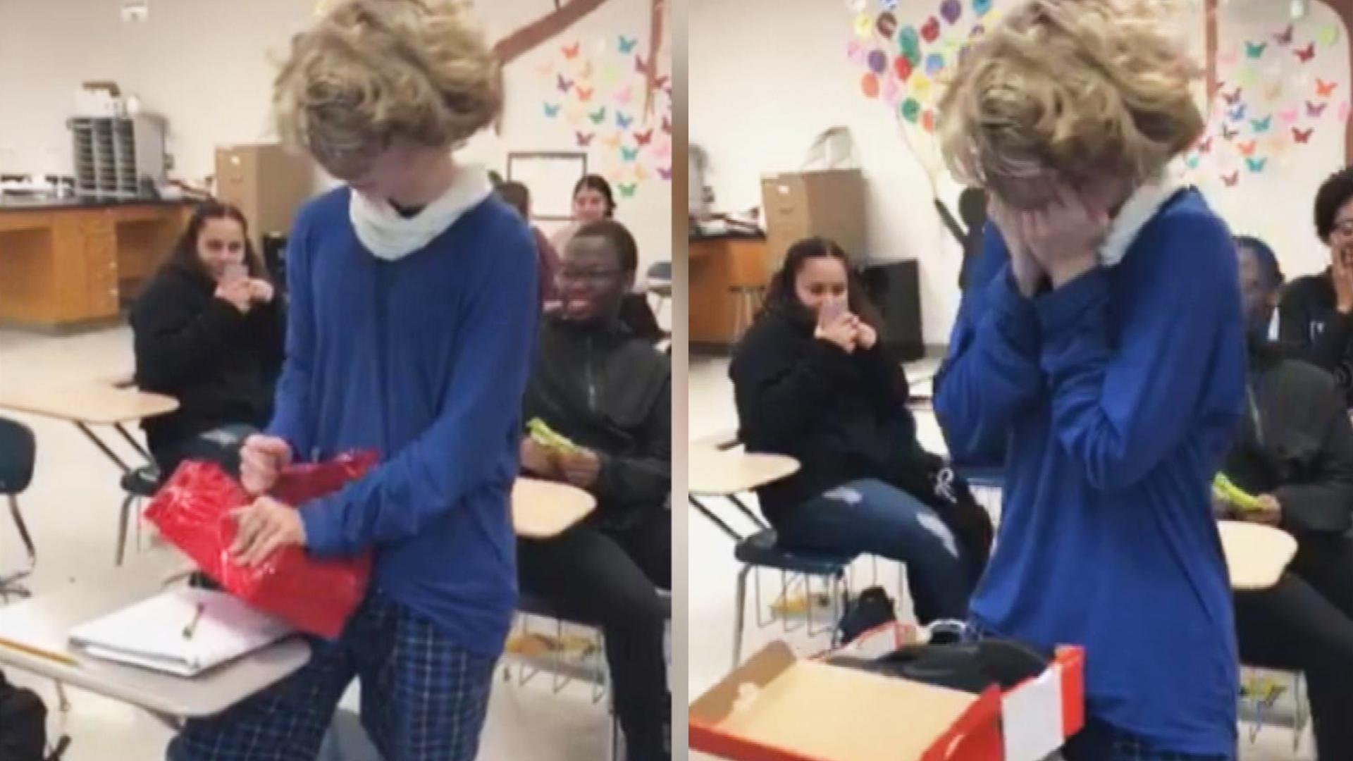 Bullied Teen Gets New Nike Sneakers From Classmates - Azzy Robinson , HD Wallpaper & Backgrounds