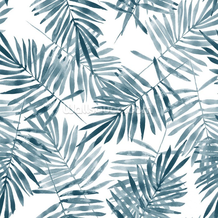 Palm Leaf Watercolour Wallpaper Wall Mural Wallsauce Palm Leaves Pattern Png Hd Wallpaper Backgrounds Download