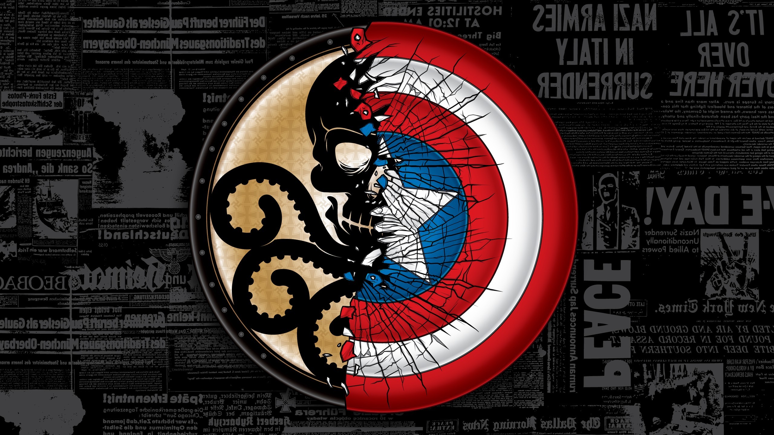 The Avengers, Captain America - Captain America Shield Hydra , HD Wallpaper & Backgrounds