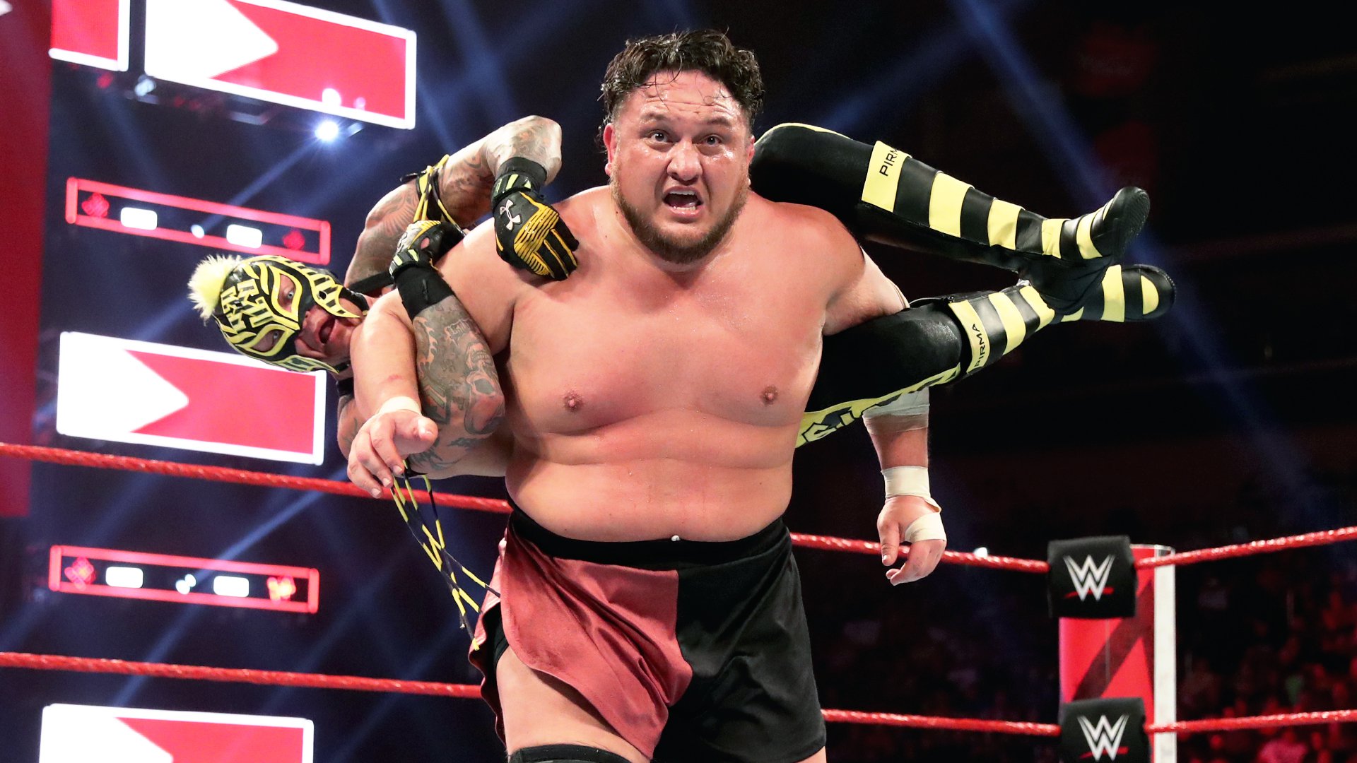 Raw, April 22, - Aj Styles Vs Rey Mysterio Vs Samoa Joe , HD Wallpaper & Backgrounds