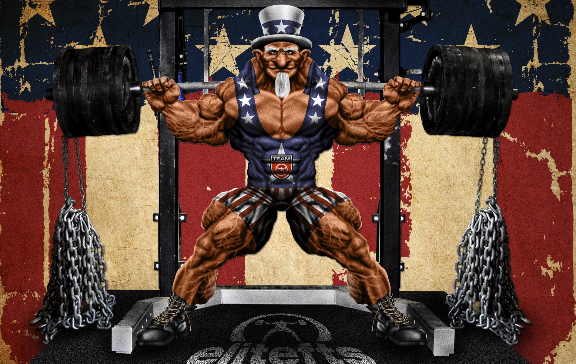 Uncle Sam - Uncle Sam Body Builder , HD Wallpaper & Backgrounds