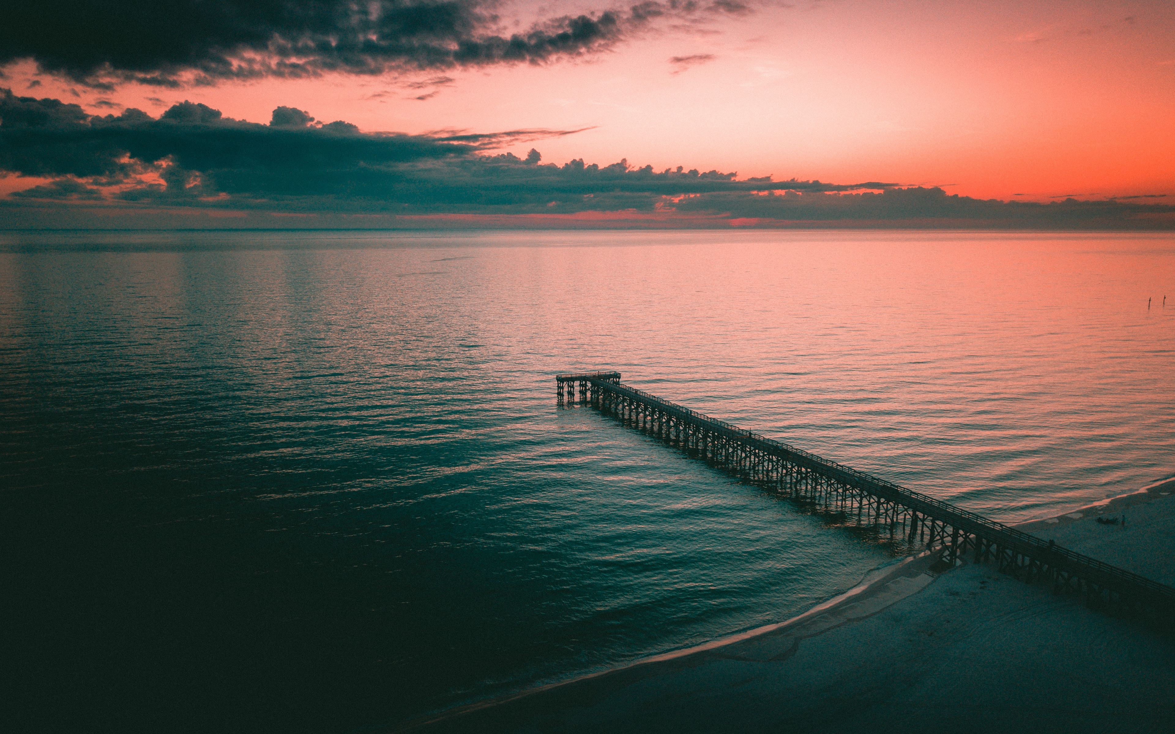 Wallpaper Pier, Dock, Sea, Dusk, Shore - Ultra Hd , HD Wallpaper & Backgrounds