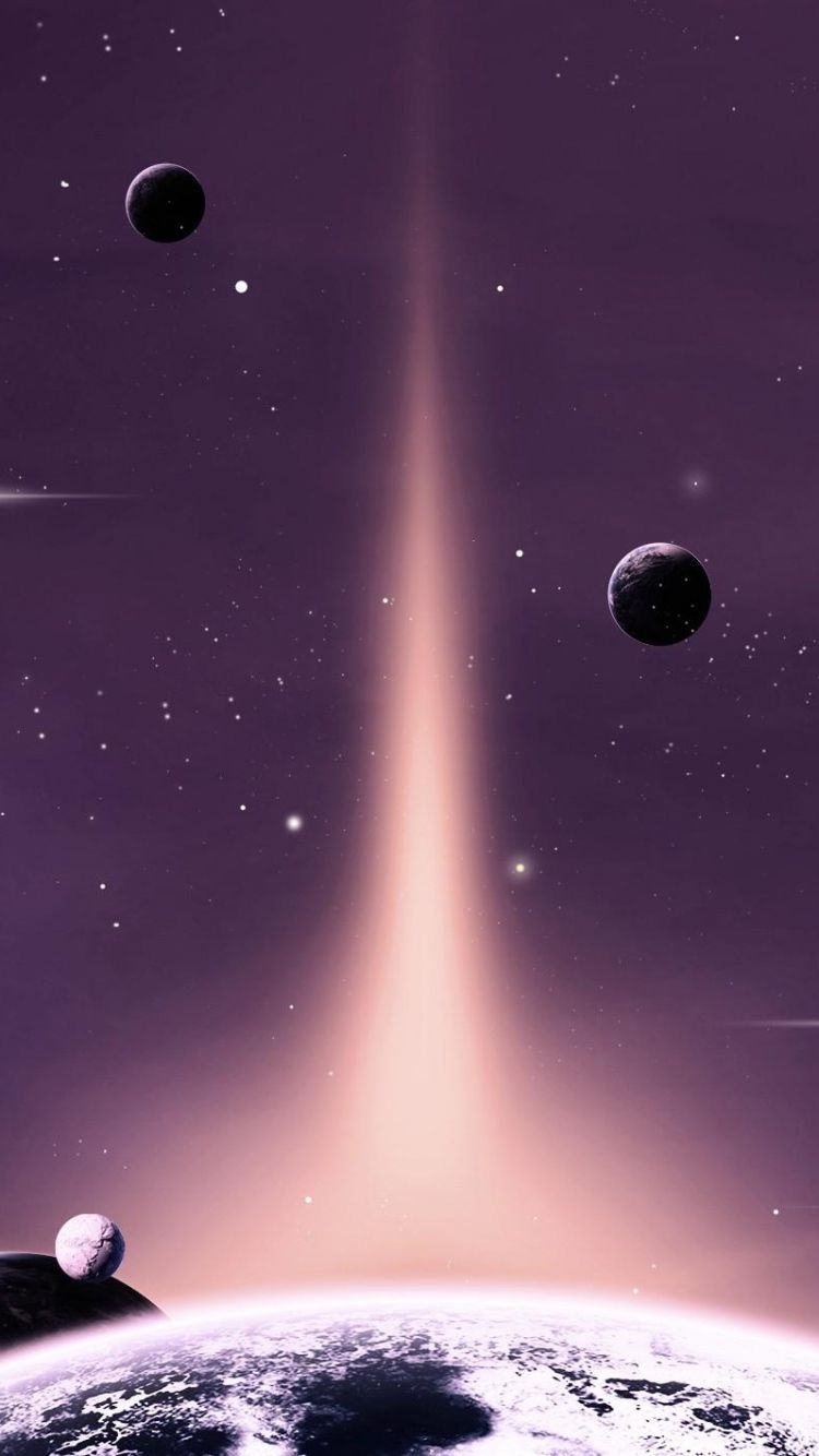 Planet Ray Light Stars - Dark Purple Wallpaper With Shine In Hd , HD Wallpaper & Backgrounds