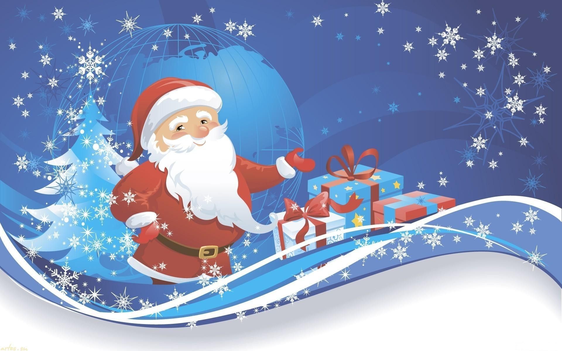 Santa Wallpaper - Christmas Wallpaper Santa Claus , HD Wallpaper & Backgrounds