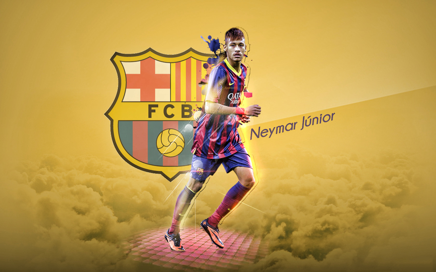 Neymar Widescreen Wallpaper - Barcelona Neymar , HD Wallpaper & Backgrounds