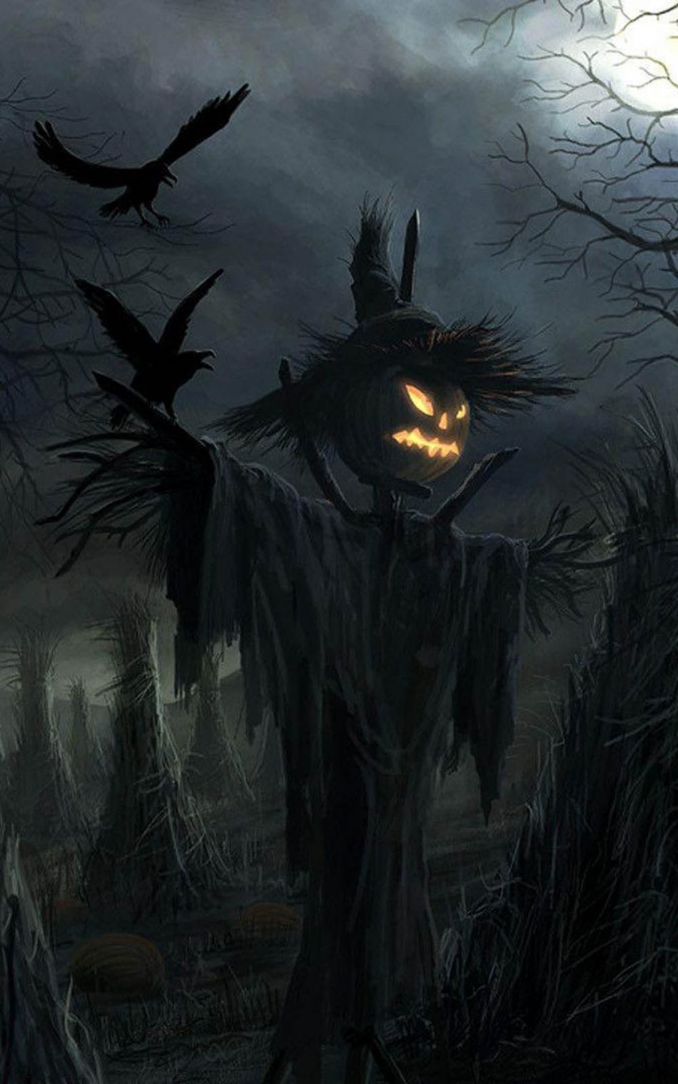 Scary Halloween Scarecrow Hd Mobile Wallpaper - Halloween Phone Wallpaper Scary , HD Wallpaper & Backgrounds