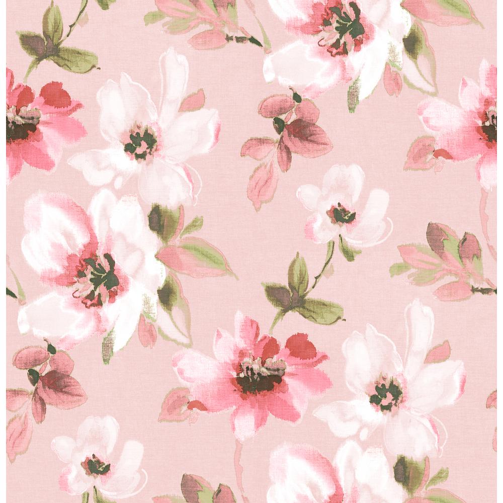 Reign Pink Bouquet Wallpaper Hn002659 Light Pink Flower