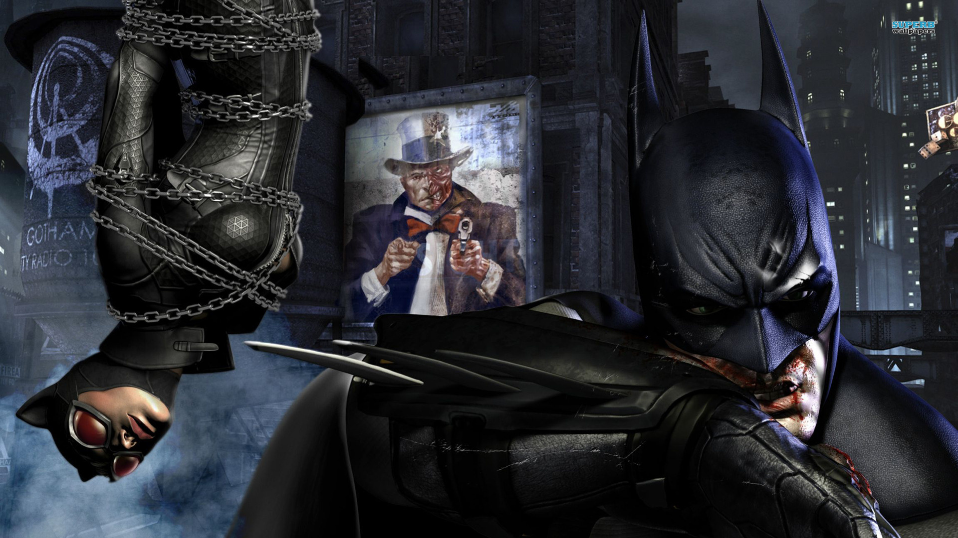 Riddler, Scarecrow, Playstation 3, Pc Game, Batman - Batman Arkham City Pc Catwoman , HD Wallpaper & Backgrounds