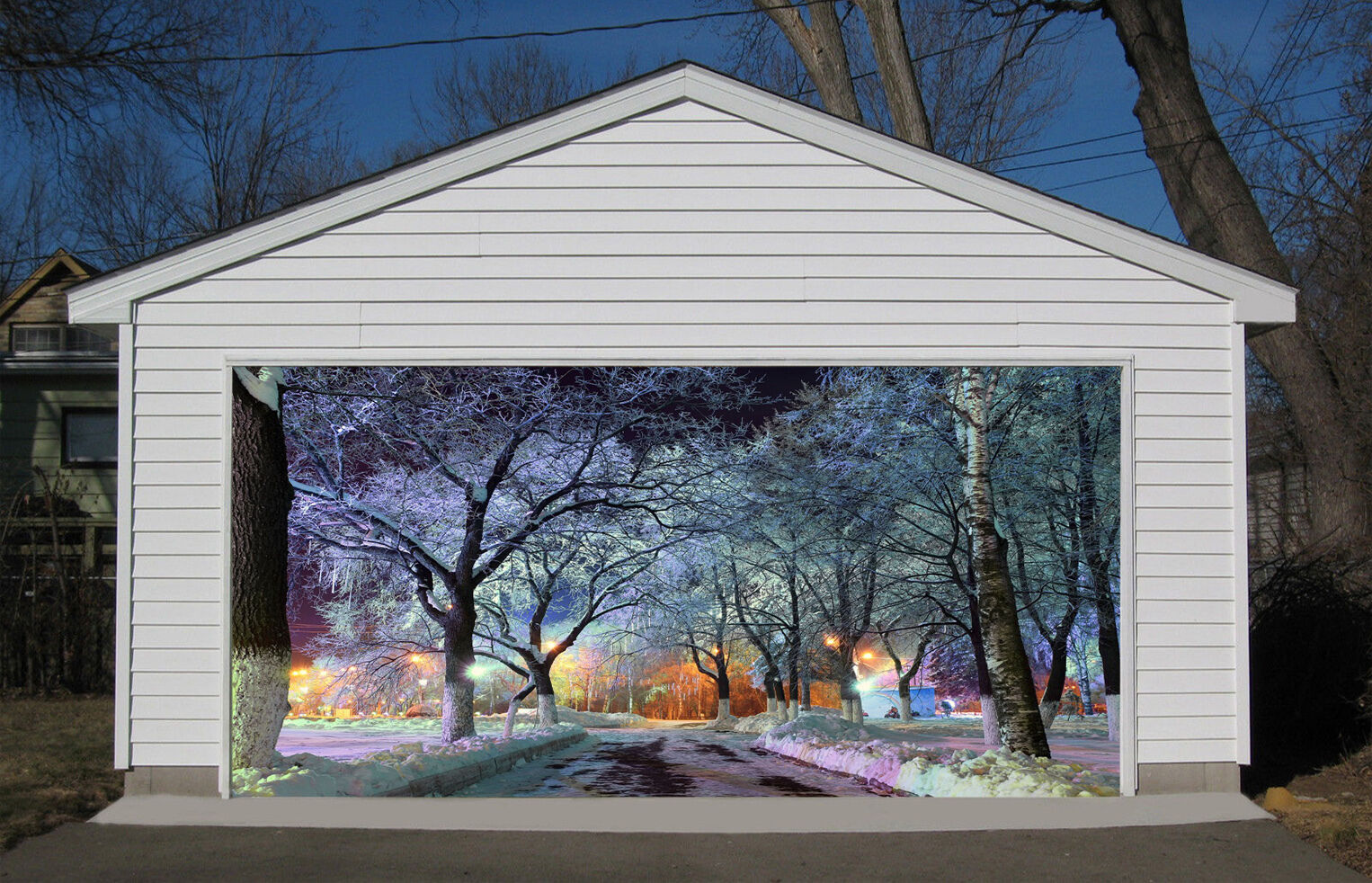 3d Hiver Neige 62 Garage Door Murals Wall Print Decal - Decal For Garage Door , HD Wallpaper & Backgrounds