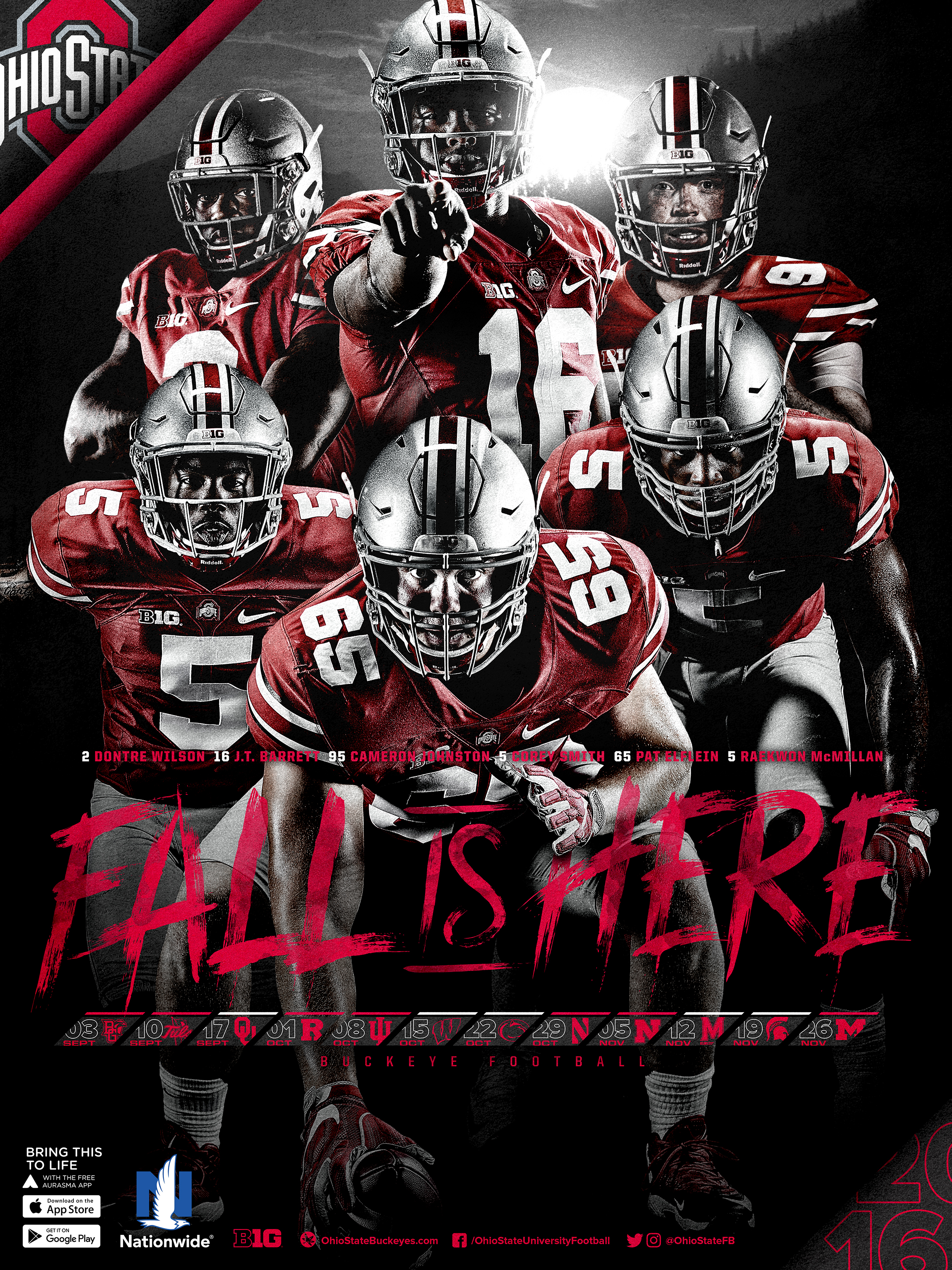 #b5t4z6e Ohio State Buckeyes Football Wallpaper - Ohio State Football Schedule Poster 2018 , HD Wallpaper & Backgrounds