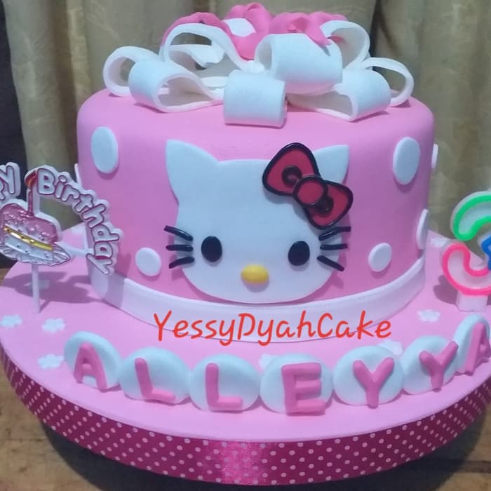 Jual Kue Ulang Tahun Hello Kitty Fondant Varians Store - Kue Ultah Hello Kitty , HD Wallpaper & Backgrounds