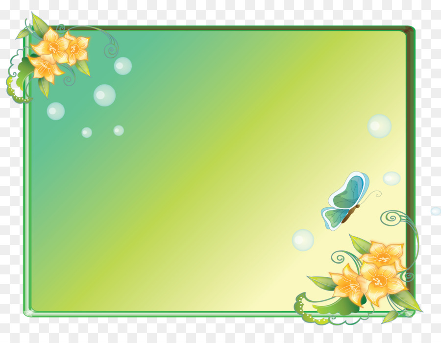 Petal, Desktop Wallpaper, Picture Frames, Green, Yellow - Flower Clipart , HD Wallpaper & Backgrounds