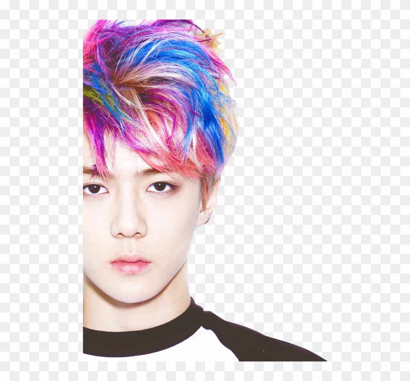 Exo Maknae Oh Sehun - Exo Sehun Rainbow Hair , HD Wallpaper & Backgrounds