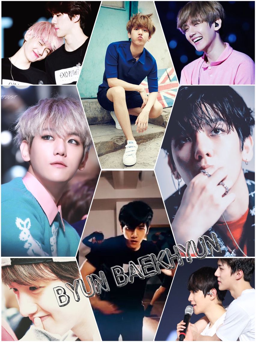 Byun Baekhyun Wallpaper Iphone - Collage , HD Wallpaper & Backgrounds