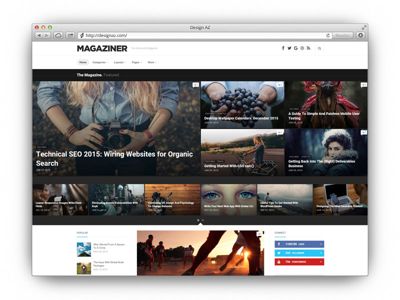 Magaziner High Resolution Responsive Magazine News - Website , HD Wallpaper & Backgrounds