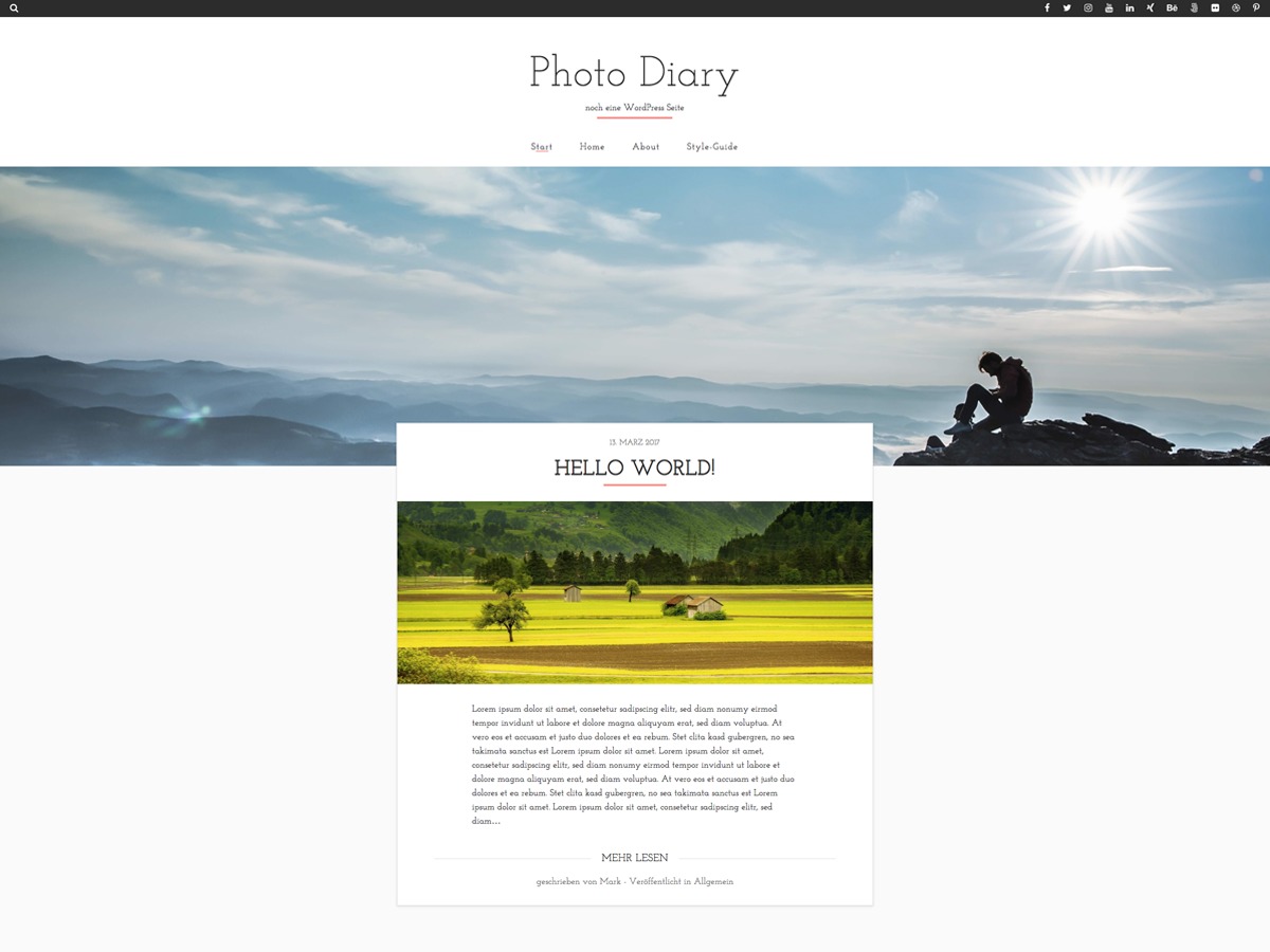 Photo Diary Wallpapers Wordpress Theme - Flyer , HD Wallpaper & Backgrounds