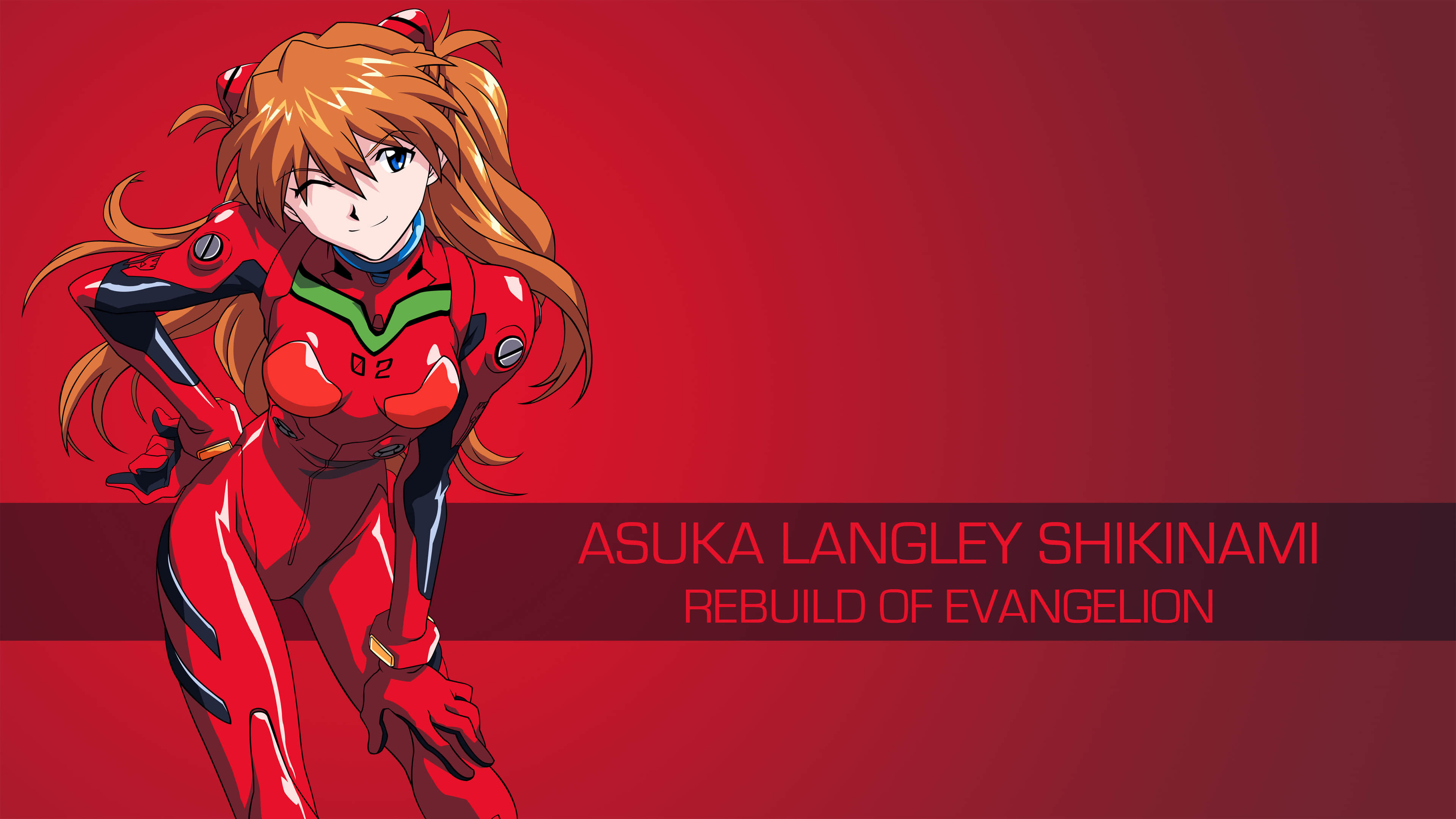 Asuka Langley Shikinami Rebuild-of Evangelion Uhd 4k - Neon Genesis Evangelion Red , HD Wallpaper & Backgrounds
