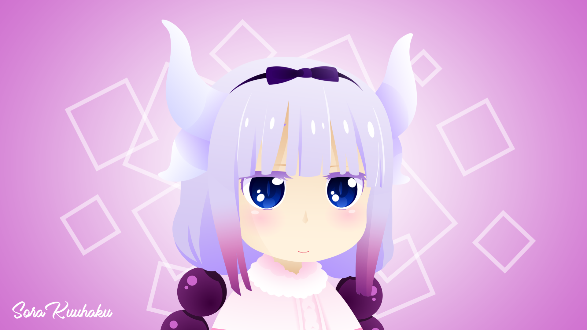 Kanna Kamui Wallpaper And Background - Miss Kobayashi's Dragon Maid , HD Wallpaper & Backgrounds