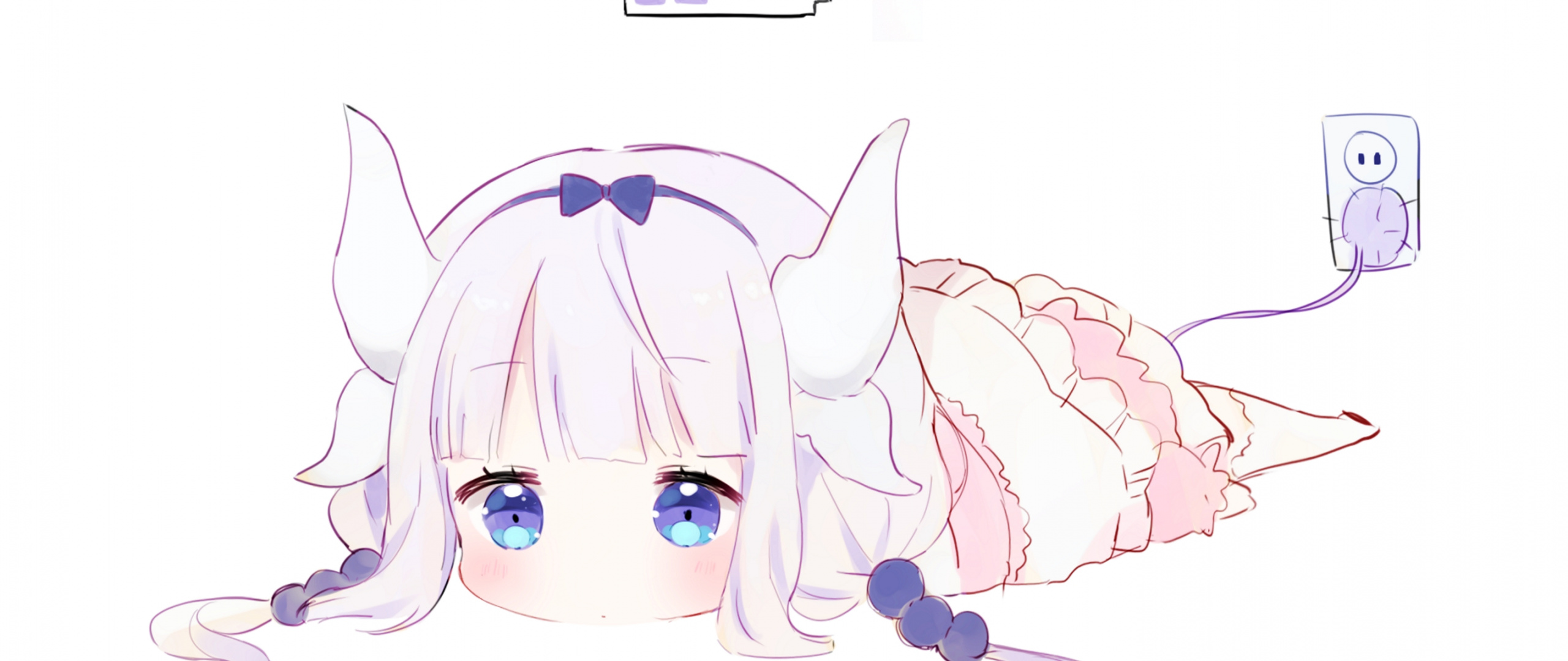 Wallpaper Minimal, Kanna Kamui, Kobayashi-san Chi No - Dragon Maid Kanna Emoji , HD Wallpaper & Backgrounds