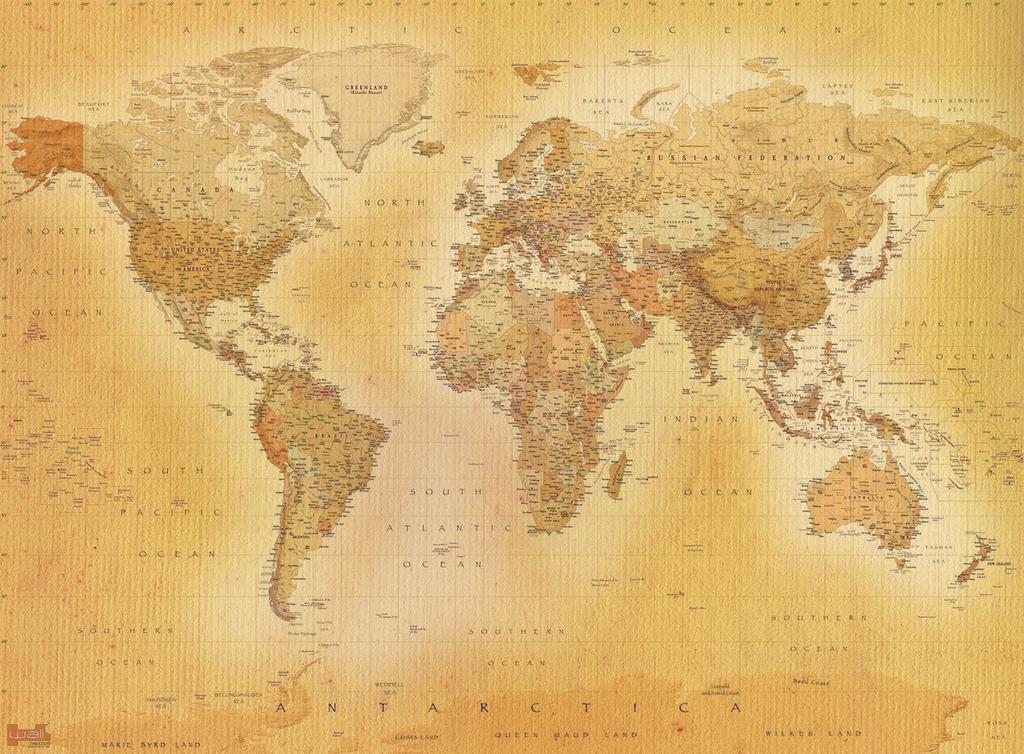 Vintage Maps Wallpapers World Map Wallpaper Sepia New - Old World Map Hd , HD Wallpaper & Backgrounds