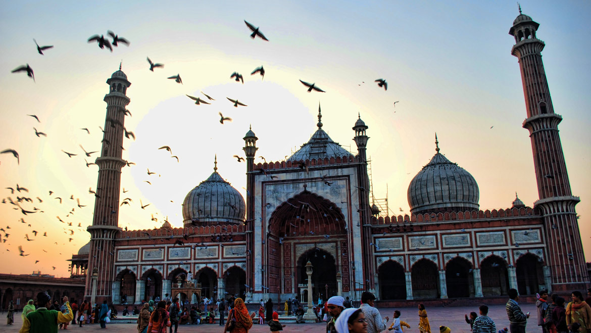 Top 12 Popular Mosques Of India - Jama Masjid , HD Wallpaper & Backgrounds