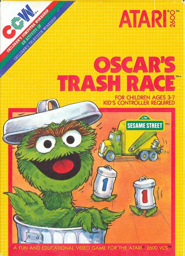 Oscar The Grouch Images Oscar's Trash Race Atari Video - Oscar's Trash Race Atari 2600 , HD Wallpaper & Backgrounds