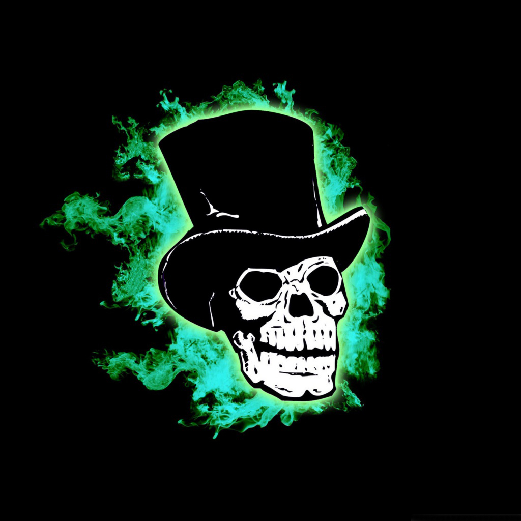St Partricks Day Ipad Wallpaper - Black And Green Skull , HD Wallpaper & Backgrounds