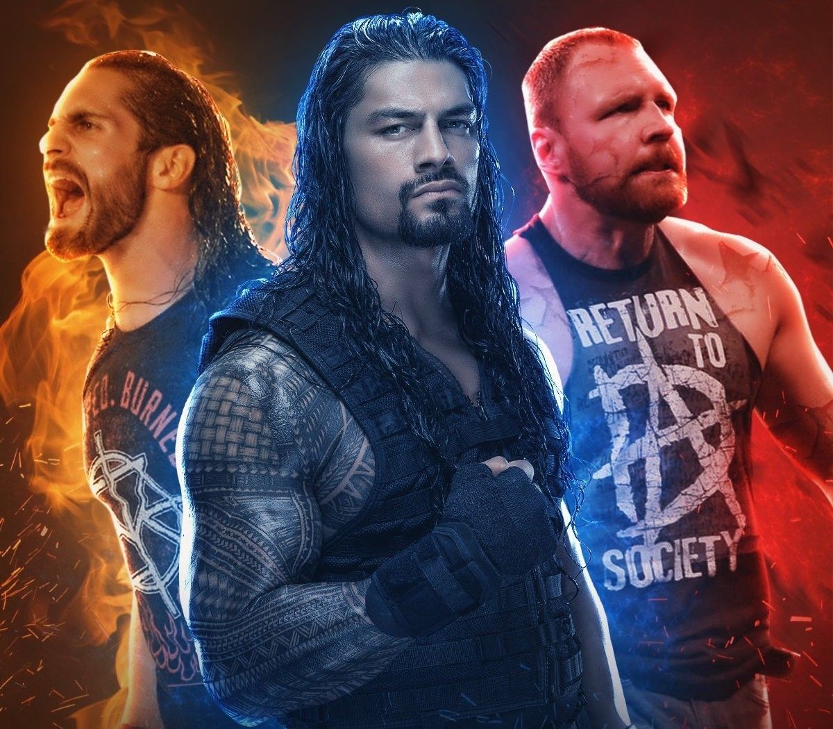 Seth Rollins Roman Reigns & Dean Ambrose Wrestling - Wwe Roman Reigns Shield , HD Wallpaper & Backgrounds