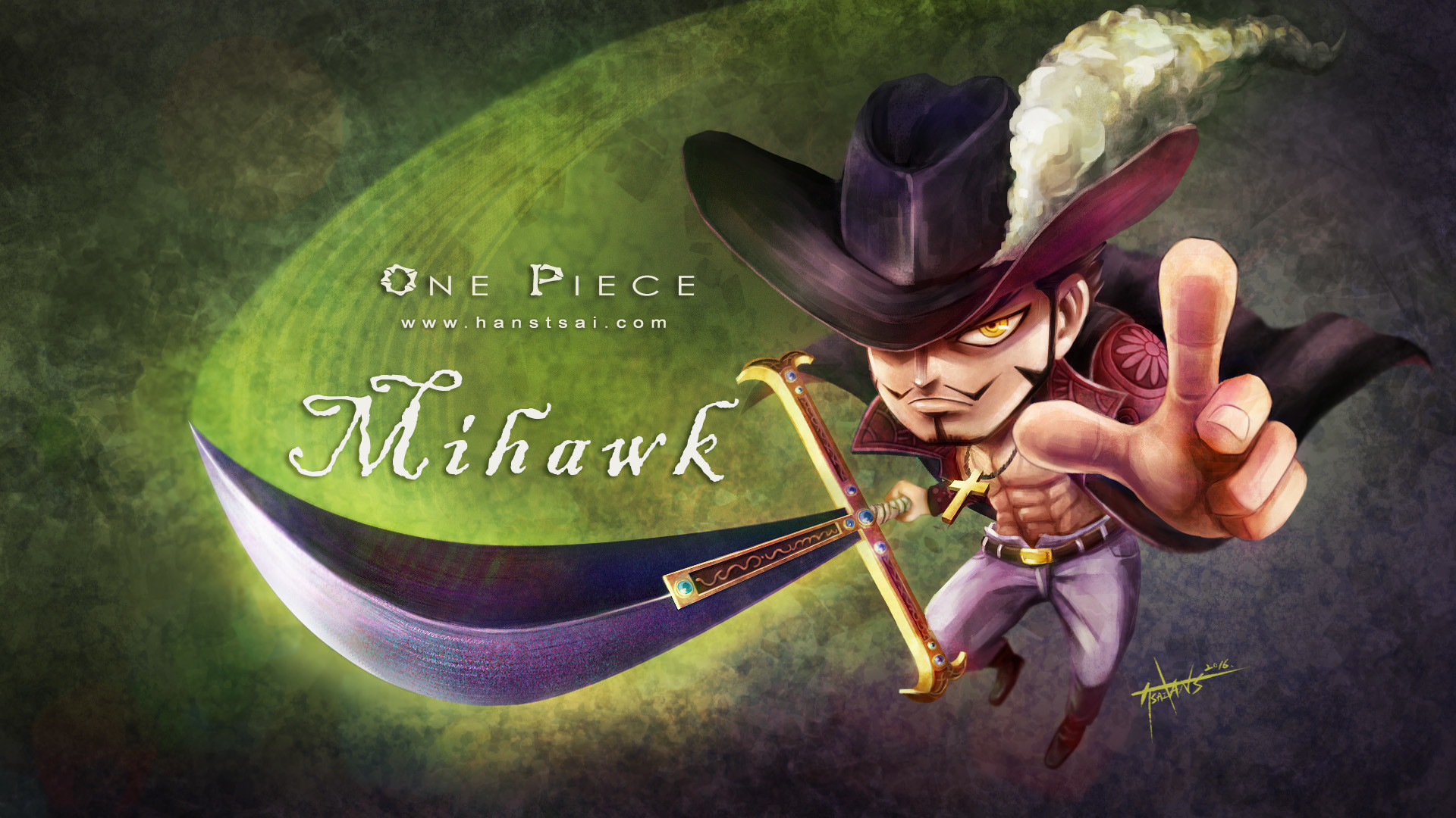 Hans Tsai 2016 10 22 Mihawk - Cartoon , HD Wallpaper & Backgrounds
