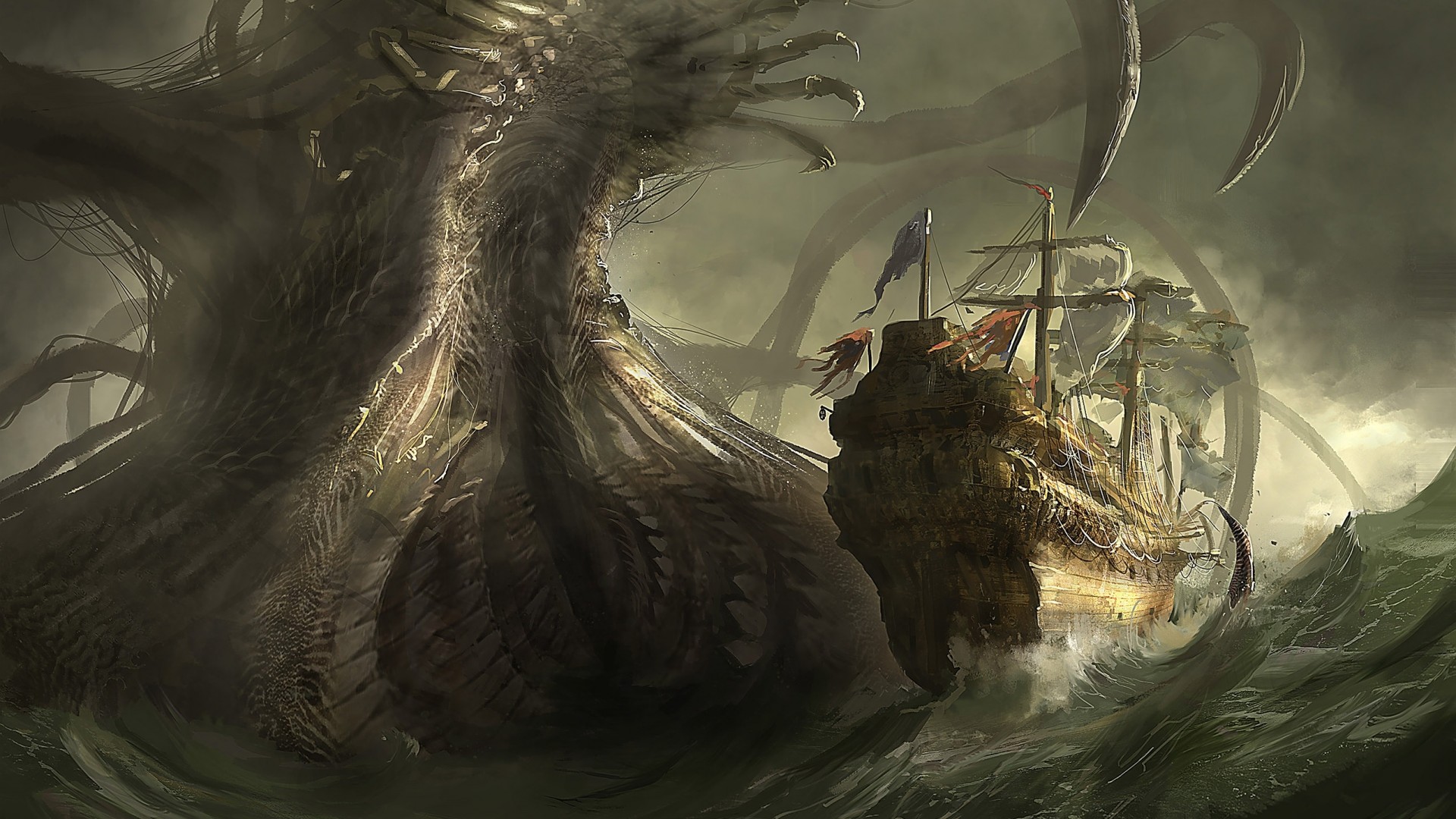 Download Original - Giant Monster Fantasy Art , HD Wallpaper & Backgrounds