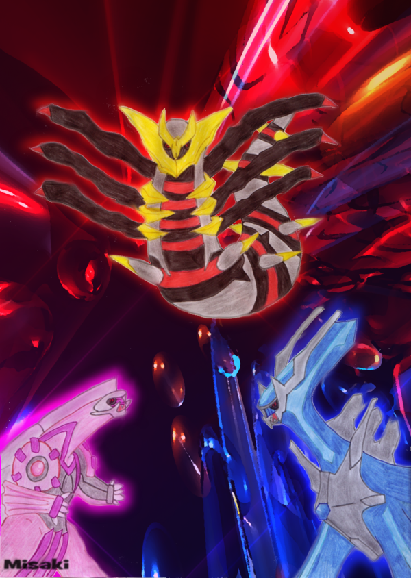 Pokemon Dialga Palkia Giratina , HD Wallpaper & Backgrounds