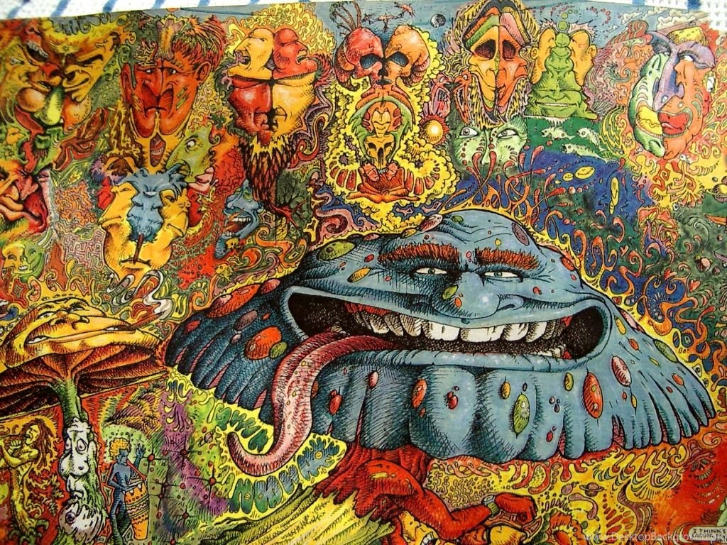 Shrooms Wallpaper - Psychedelic Art Mushroom , HD Wallpaper & Backgrounds