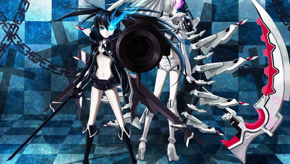 Shinebell, Anime, Black Rock Shooter, Art, White Rock - Insane White Rock Shooter , HD Wallpaper & Backgrounds