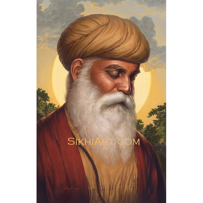 Adi Guru Guru Nanak Dev Ji - Guru Nanak Sikhi Art , HD Wallpaper & Backgrounds